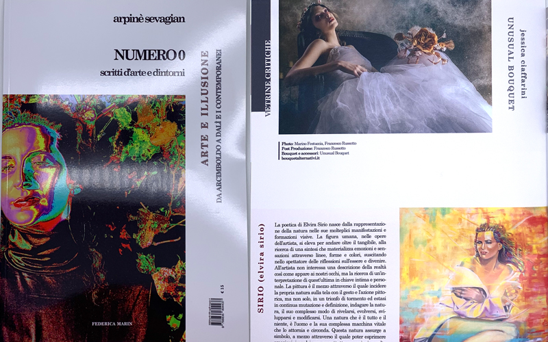 Pubblicazione di Bouquet Alternativi sul volume Numero 0 'Scritti d'Arte e dintorni'. Dettaglio dei fiori di seta come espressione di artigianato artistico.