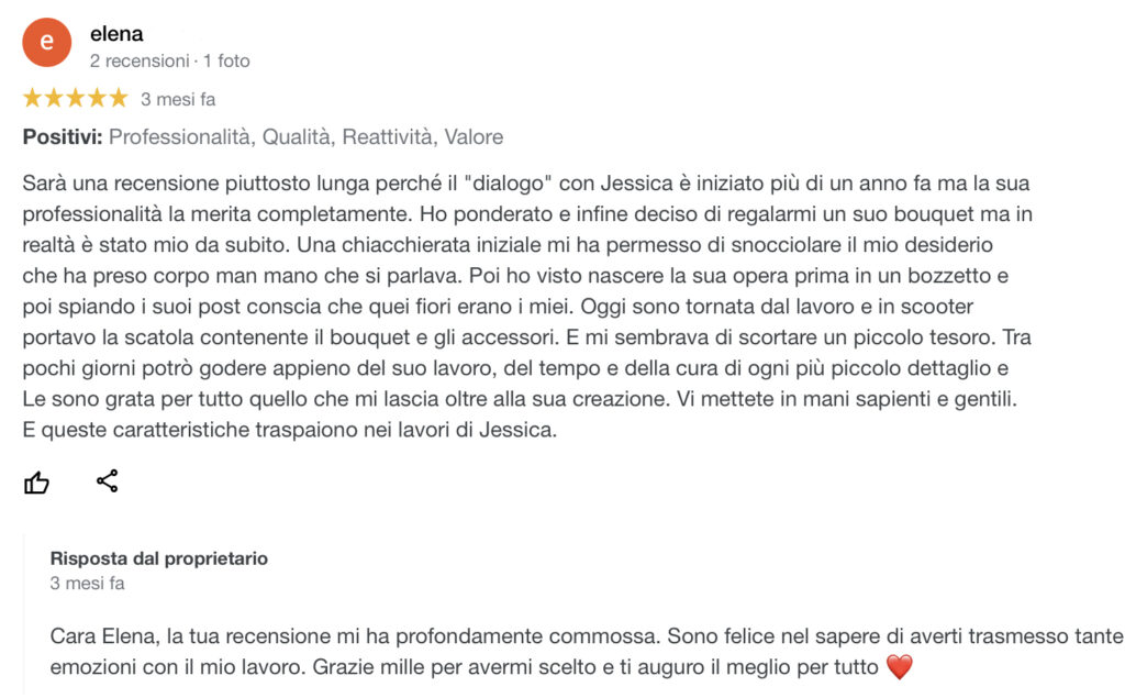 Professionalità fiori matrimonio