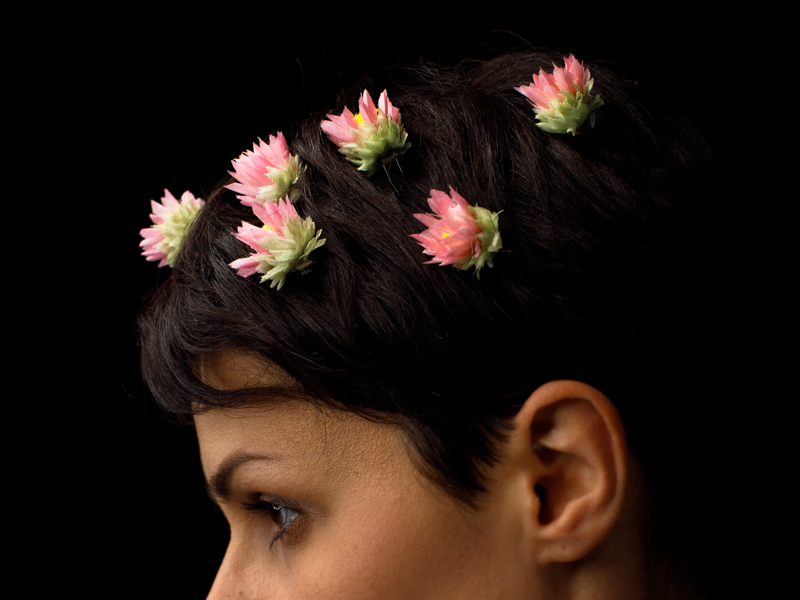 fiori in seta per capelli