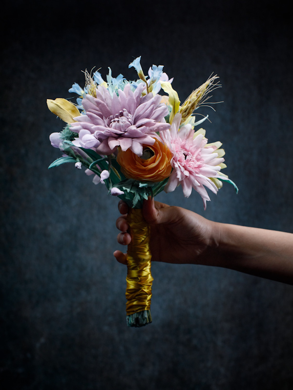 Bouquet da sposa fiori di seta-06
