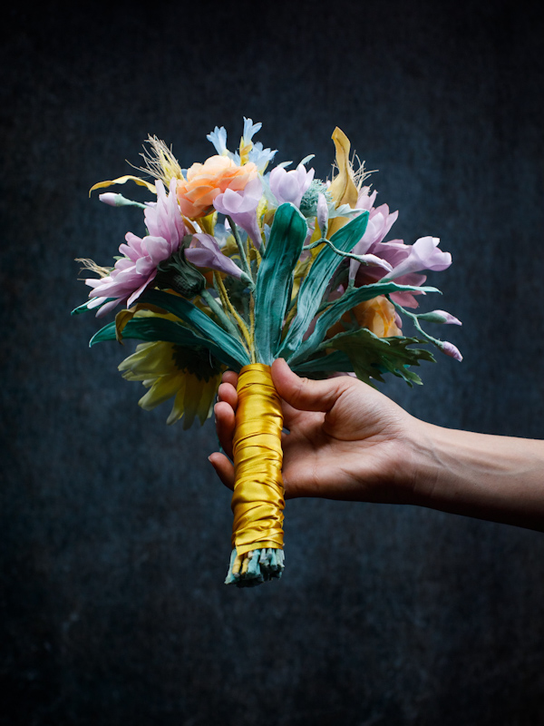 Bouquet da sposa fiori di seta-08