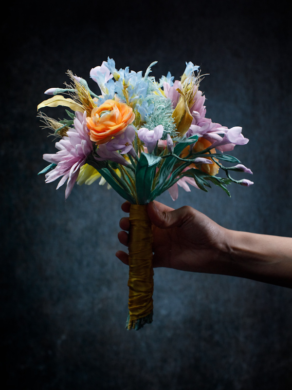 Bouquet da sposa fiori di seta-09