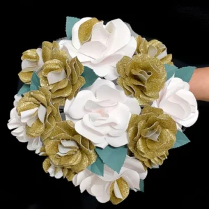 Bouquet fiori nozze d'oro in carta o seta artigianale di Jessica Ciaffarini