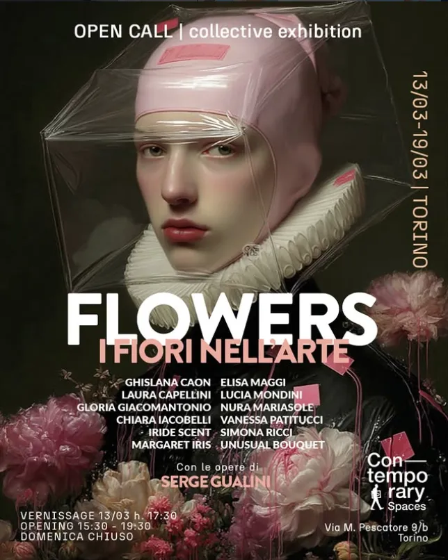 Jessica Ciaffarini espositrice alla mostra Flowers di Arteaporté Torino marzo 2026